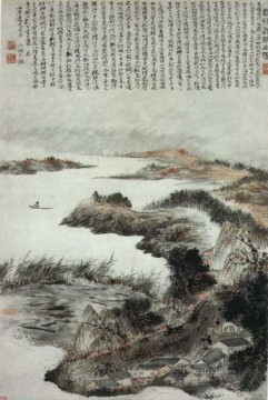 Shitao Shi Tao Painting - Shitao limpia tinta china vieja de otoño